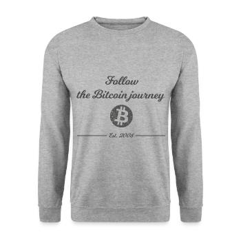 Suivre bitcoin - Sweat-shirt Unisexe - gris chiné - Devant - Alina (178cm) & Michal (187cm)