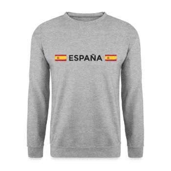Espagne Football Jersey Drapeau espagnol - Sweat-shirt Unisexe - gris chiné - Devant - Alina (178cm) & Michal (187cm)