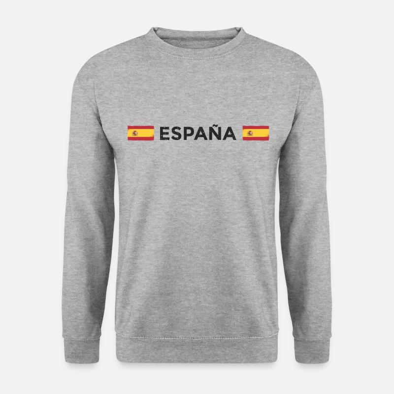 Spanien Fußball Trikot Spanische Flagge - Unisex Pullover - Weißgrau meliert