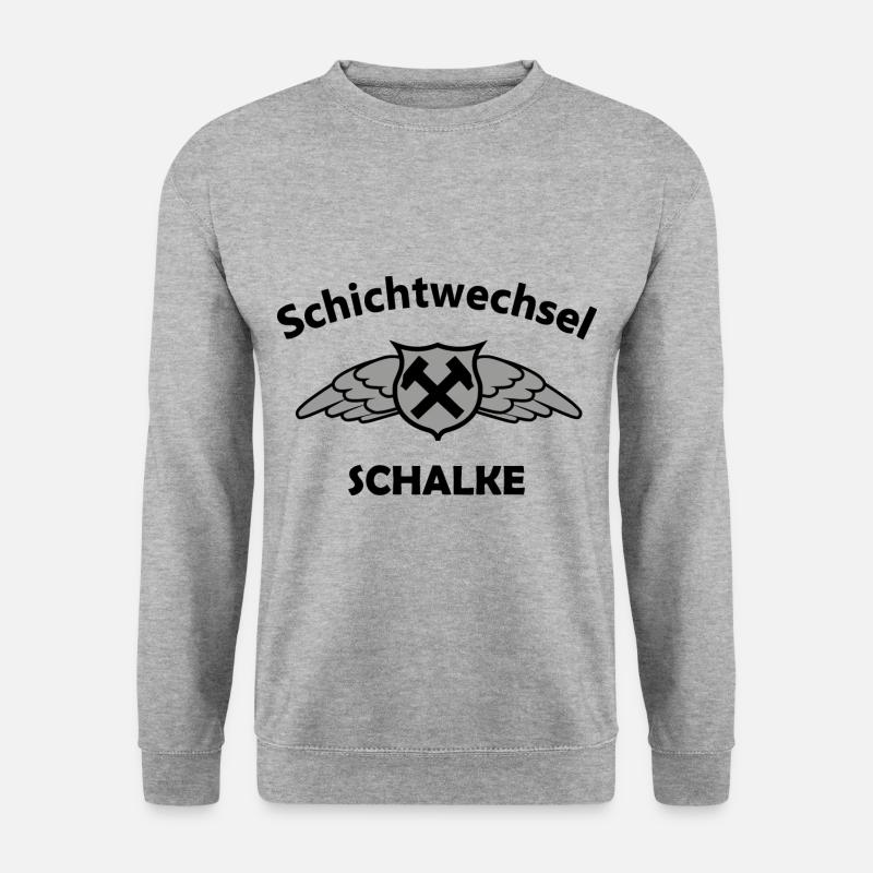 Schalke Schichtwechsel - Unisex Pullover - Weißgrau meliert