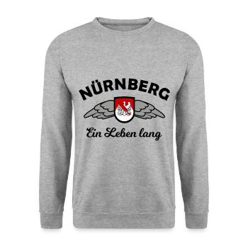 Chez nous en Franconie - Sweat-shirt Unisexe - gris chiné - Devant - Alina (178cm) & Michal (187cm)