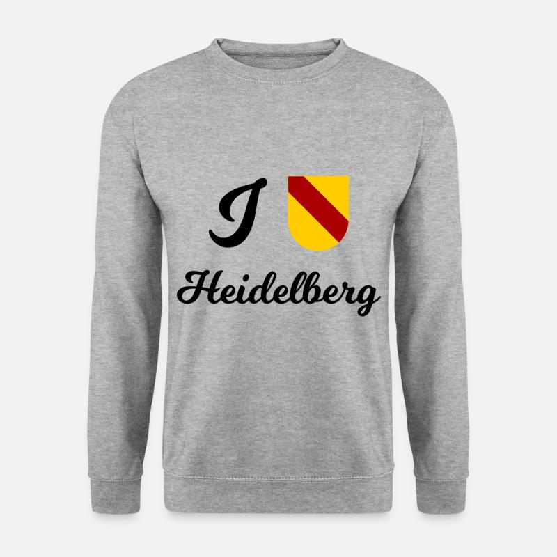 Die Heidelberger Liebe - Unisex Pullover - Weißgrau meliert