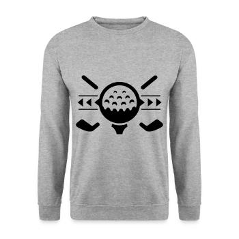 Golf - Golf Club / Sport - Elite - Unisex Sweatshirt - salt & pepper - Front - Alina (178cm) & Michal (187cm)
