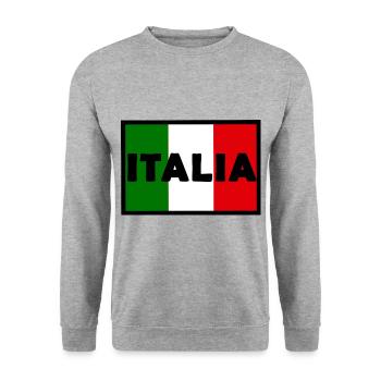 The nation of italy - Unisex Sweatshirt - salt & pepper - Front - Alina (178cm) & Michal (187cm)