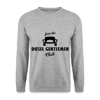 Member of the Diesel Fan Club - Unisex Sweatshirt - salt & pepper - Front - Alina (178cm) & Michal (187cm)