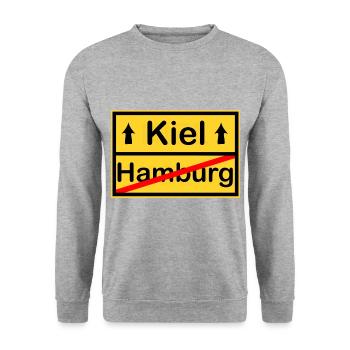 La ville de Kiel - Sweat-shirt Unisexe - gris chiné - Devant - Alina (178cm) & Michal (187cm)
