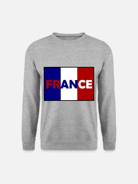 Die Franzosen Aufkleber - Unisex Pullover - Weißgrau meliert