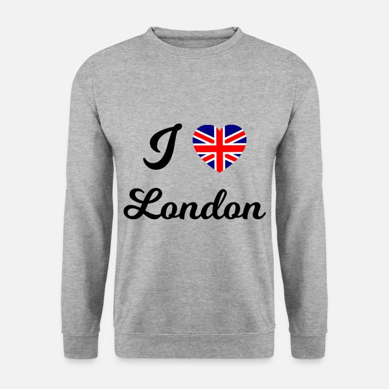 Daheim in London - Unisex Pullover - Weißgrau meliert