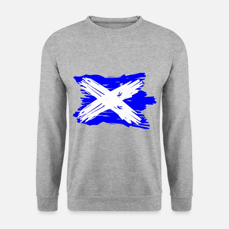 Zuhause in Schottland - Unisex Pullover - Weißgrau meliert