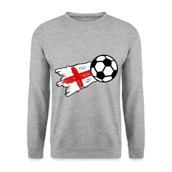 Fußball Legenden aus England - Unisex Pullover - Weißgrau meliert - Vorne - Alina (178cm) & Michal (187cm)