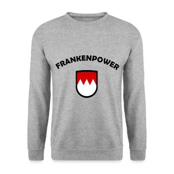 Die Power aus Franken - Unisex Pullover - Weißgrau meliert - Vorne - Alina (178cm) & Michal (187cm)