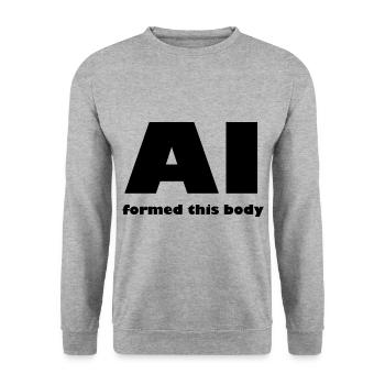 Die künstliche Intelligenz - Unisex Pullover - Weißgrau meliert - Vorne - Alina (178cm) & Michal (187cm)