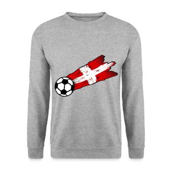 The Swiss Football Supporters - Unisex Sweatshirt - salt & pepper - Front - Alina (178cm) & Michal (187cm)