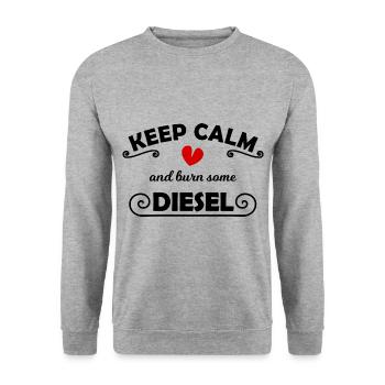 Le conducteur diesel - Sweat-shirt Unisexe - gris chiné - Devant - Alina (178cm) & Michal (187cm)