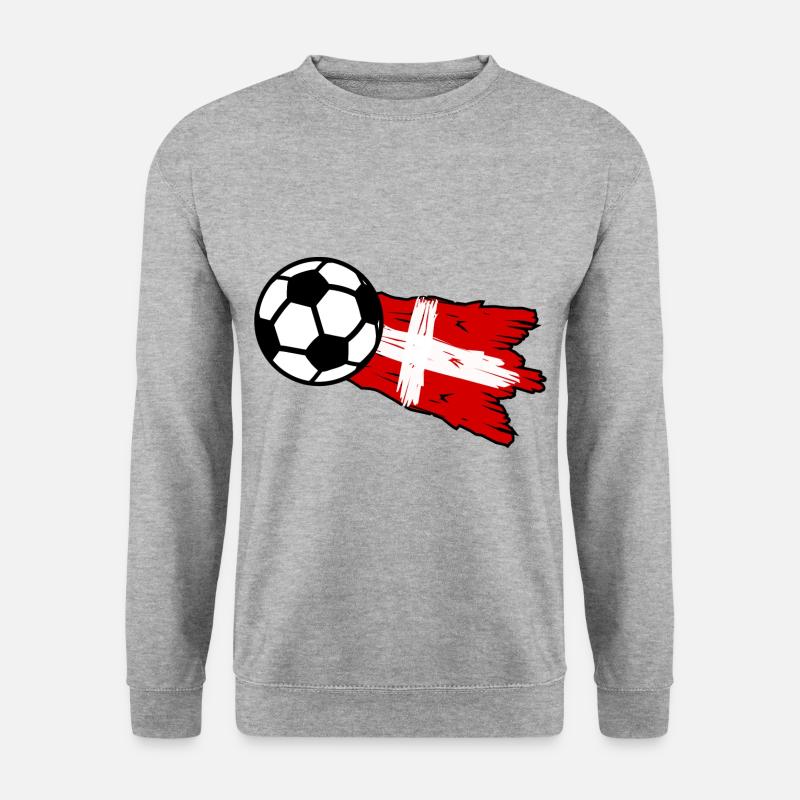 Dänemark Fußball Fans - Unisex Pullover - Weißgrau meliert