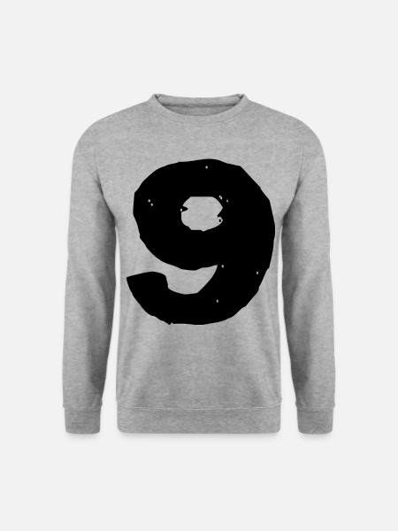 9 Maillot numéro - Sweat-shirt Unisexe - gris chiné