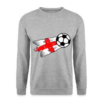 England und Fußball - Unisex Pullover - Weißgrau meliert - Vorne - Alina (178cm) & Michal (187cm)