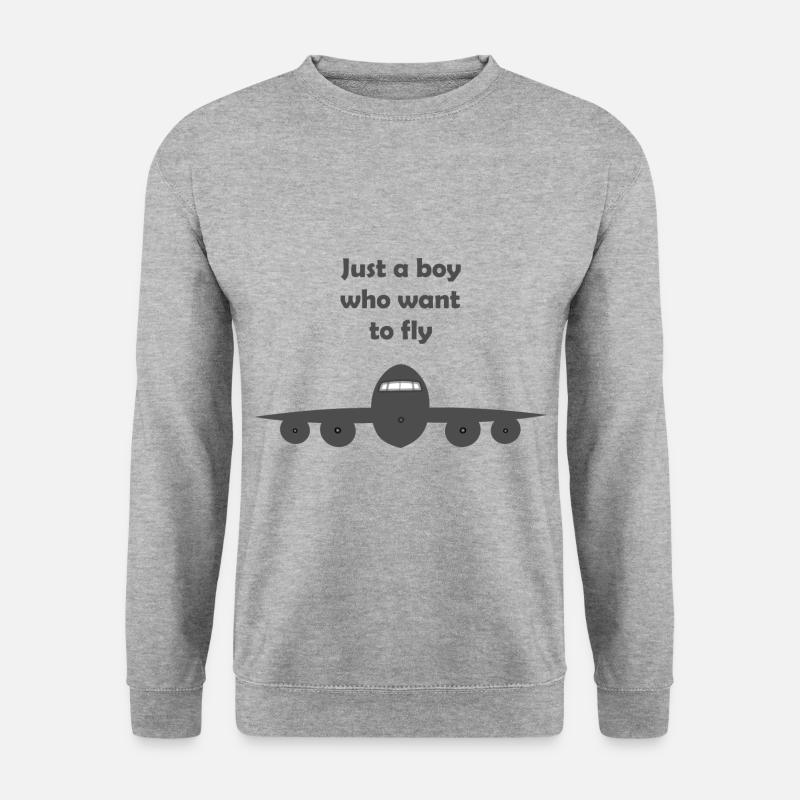 Der Pilot - Unisex Pullover - Weißgrau meliert