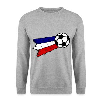 Les footballeurs des Pays-Bas - Sweat-shirt Unisexe - gris chiné - Devant - Alina (178cm) & Michal (187cm)