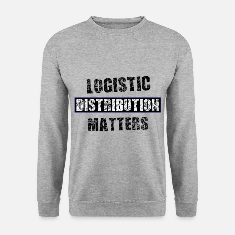 Logistik und Transport - Unisex Pullover - Weißgrau meliert