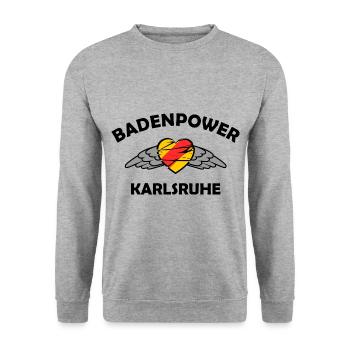 The Karlsruhe fans - Unisex Sweatshirt - salt & pepper - Front - Alina (178cm) & Michal (187cm)