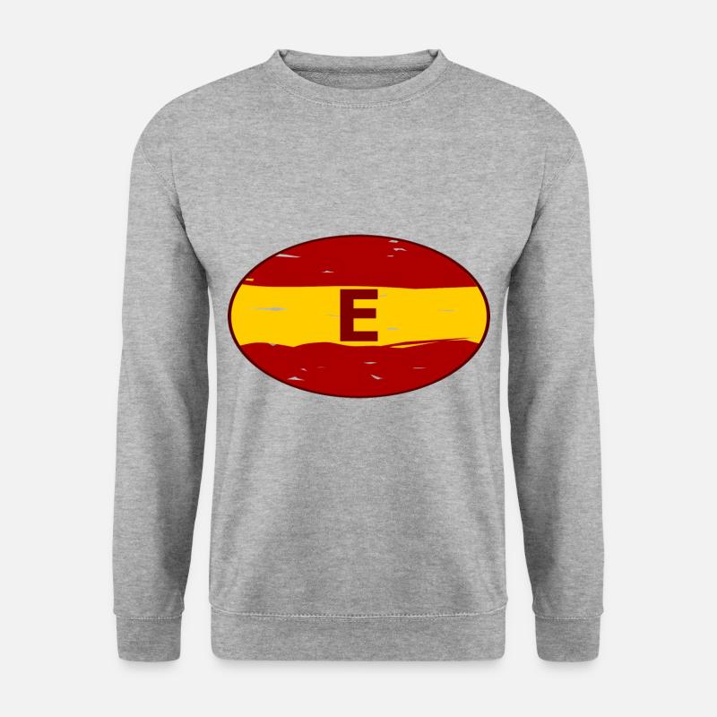 Aufkleber für Spanien - Unisex Pullover - Weißgrau meliert