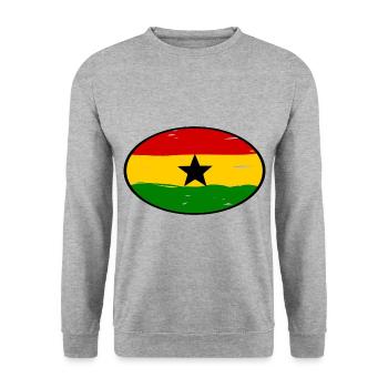 Autocollants Ghana - Sweat-shirt Unisexe - gris chiné - Devant - Alina (178cm) & Michal (187cm)