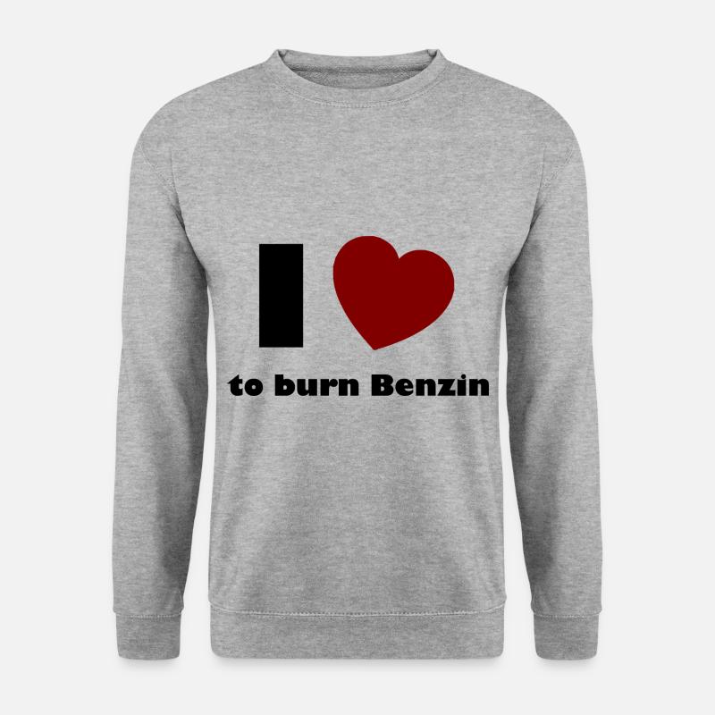 Die Benzin Freunde - Unisex Pullover - Weißgrau meliert
