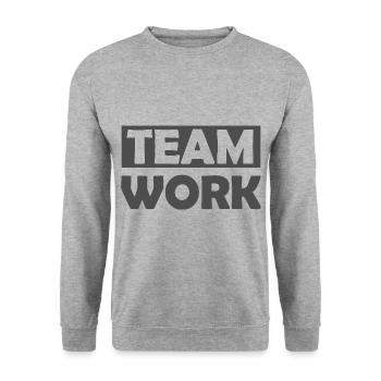 The Team Workers - Unisex Sweatshirt - salt & pepper - Front - Alina (178cm) & Michal (187cm)