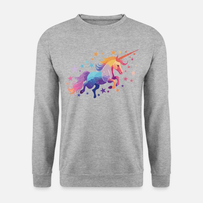 Unicorn - Unisex Pullover - Weißgrau meliert