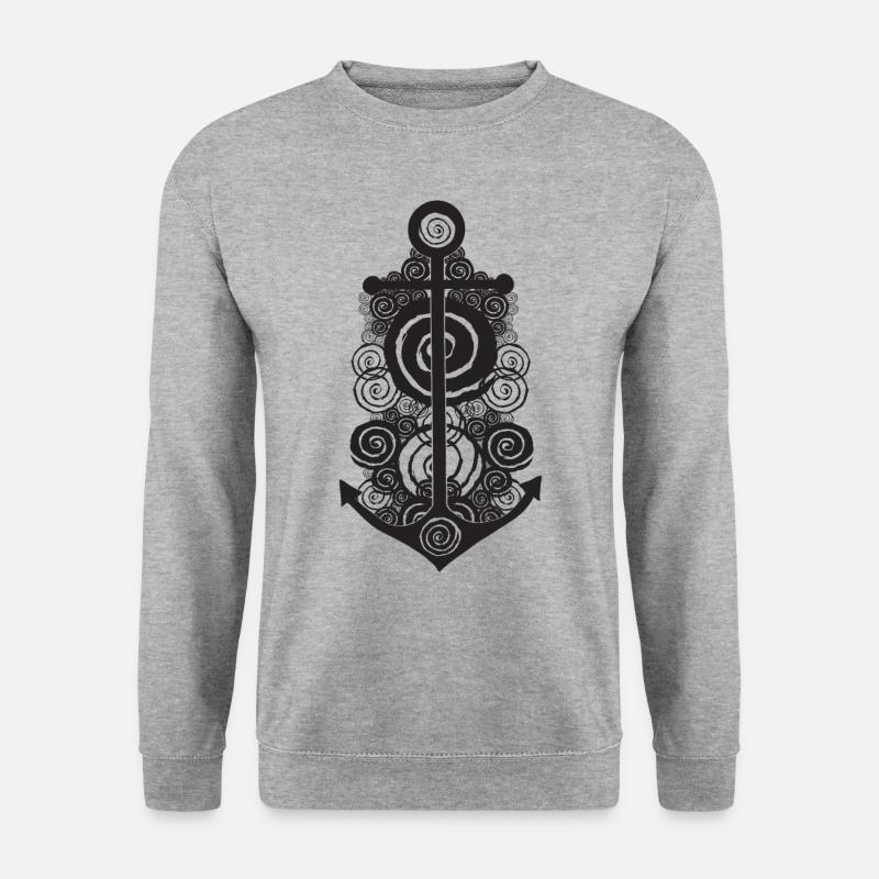 Anchor - Unisex Pullover - Weißgrau meliert