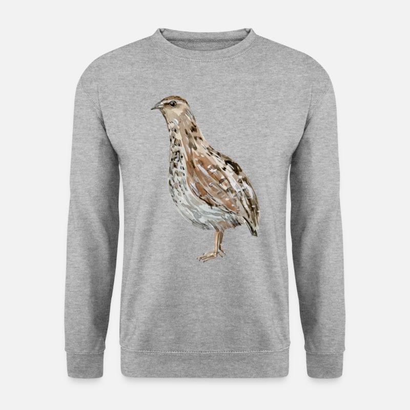 Wachtel - Unisex Pullover - Weißgrau meliert