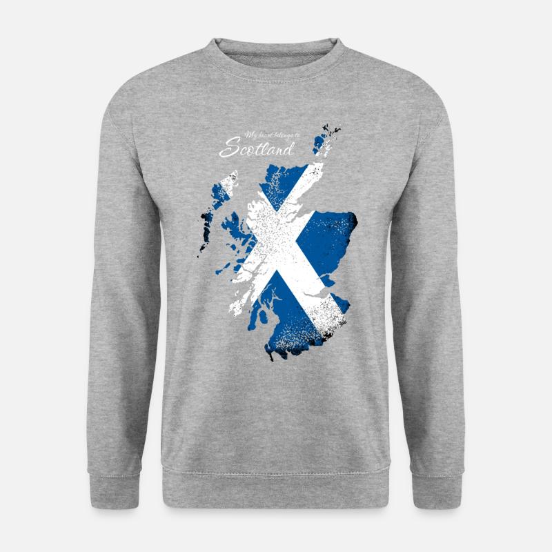 Scotland - Unisex Pullover - Weißgrau meliert