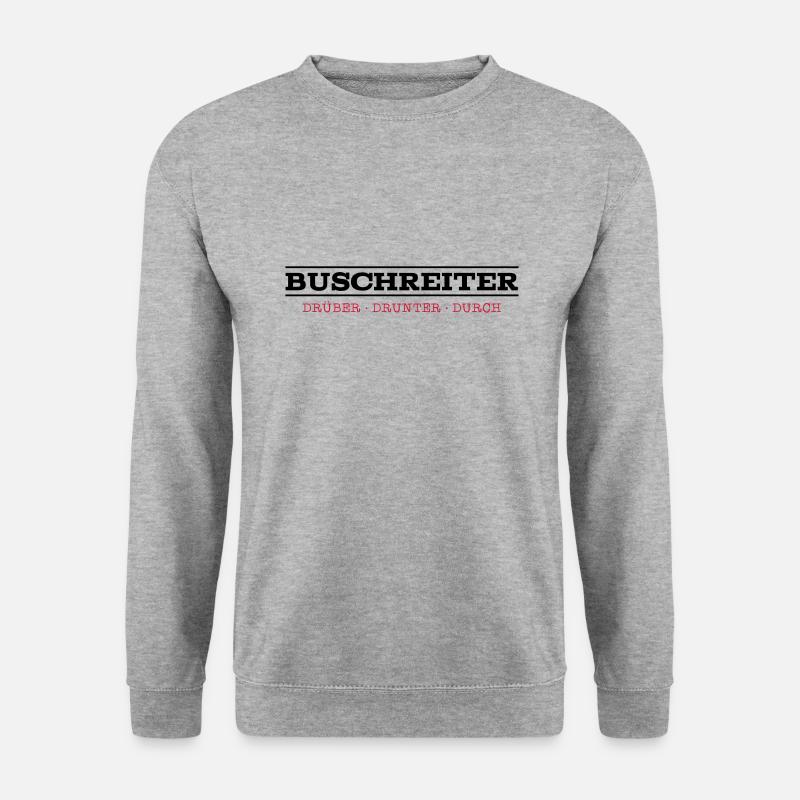 Buschreiter DDD - Unisex Pullover - Weißgrau meliert