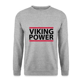 Viking Power - Sweat-shirt Unisexe - gris chiné - Devant - Alina (178cm) & Michal (187cm)