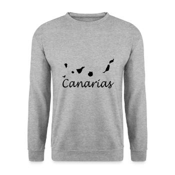 Canary Islands - Unisex Pullover - Weißgrau meliert - Vorne - Alina (178cm) & Michal (187cm)