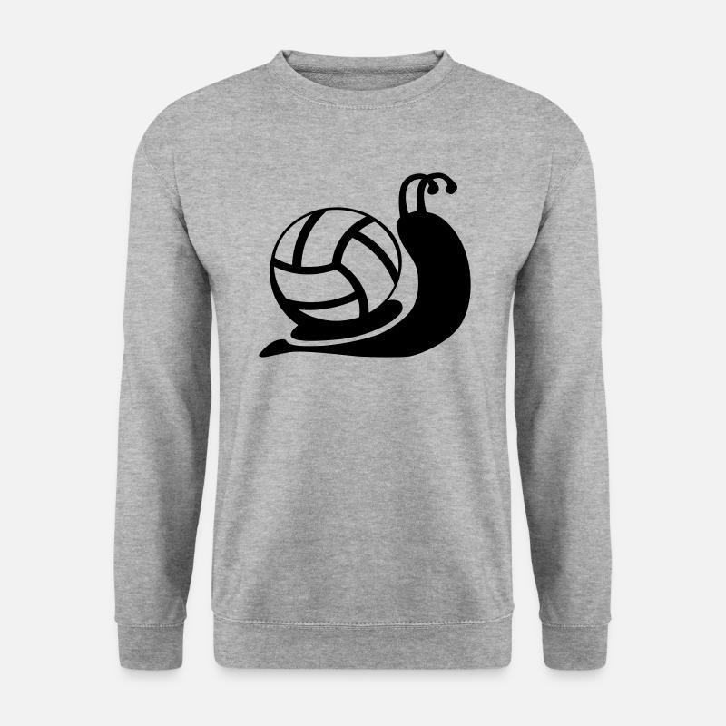 Volleyball Schnecke - Unisex Pullover - Weißgrau meliert