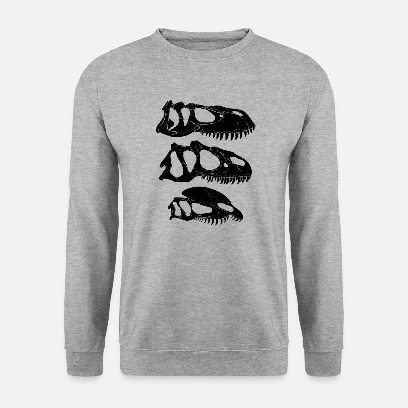 Torvosaurus Allosaurus Dilophosaurus - Unisex Pullover - Weißgrau meliert