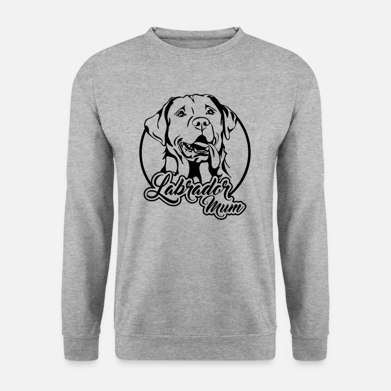 LABRADOR MUM Mama Labbi Hund Hunde Wilsigns - Unisex Pullover - Weißgrau meliert