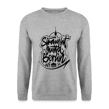 Straight Outta Berlin - black - Unisex Sweatshirt - salt & pepper - Front - Alina (178cm) & Michal (187cm)