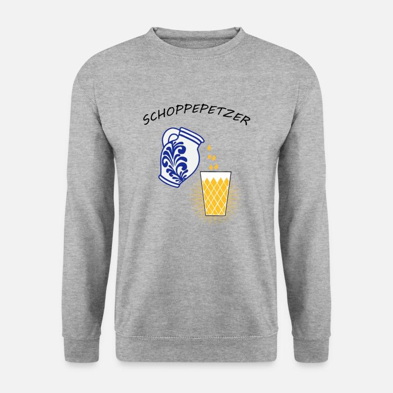 SCHOPPEPETZER - 100% Apfelwein - Unisex Pullover - Weißgrau meliert