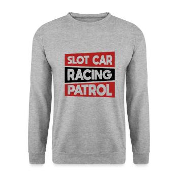 Slot Car Racing Patrol Racing Gift - Unisex Pullover - Weißgrau meliert - Vorne - Alina (178cm) & Michal (187cm)
