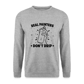 Funny Gifts for Home Painter Professional Painter Ideas - Unisex Sweatshirt - salt & pepper - Front - Alina (178cm) & Michal (187cm)