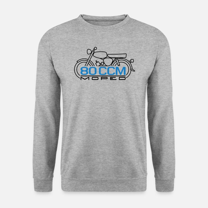 80ccm Moped S50 Emblem - Unisex Pullover - Weißgrau meliert