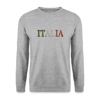 Italie Italie - Sweat-shirt Unisexe - gris chiné - Devant - Alina (178cm) & Michal (187cm)