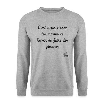 Les Tontons Flingueurs ! Réplique culte - Humour - Sweat-shirt Unisexe - gris chiné - Devant - Alina (178cm) & Michal (187cm)