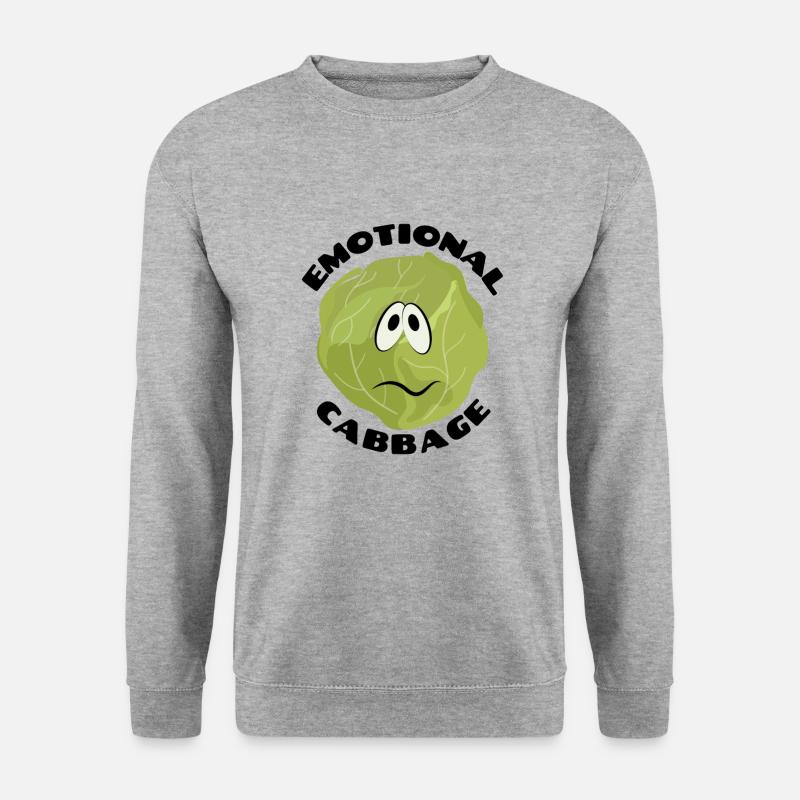 Emotionales Gepäck | Kohl-Wortspiel - Unisex Pullover - Weißgrau meliert