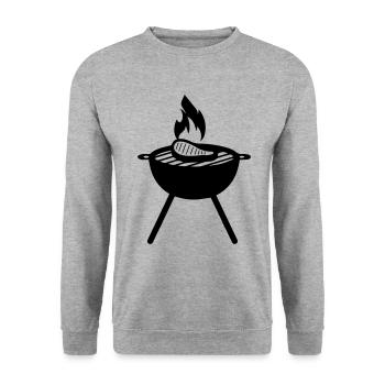 Steak Meat Symbol - Unisex Sweatshirt - salt & pepper - Front - Alina (178cm) & Michal (187cm)