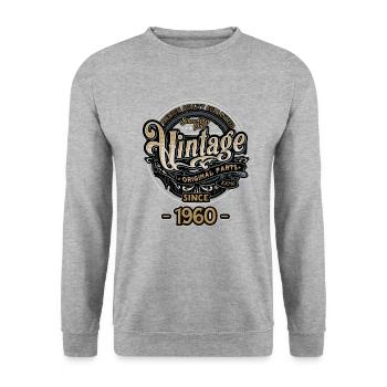 Day One Vintage since 1960 - Original Parts - Unisex Pullover - Weißgrau meliert - Vorne - Alina (178cm) & Michal (187cm)