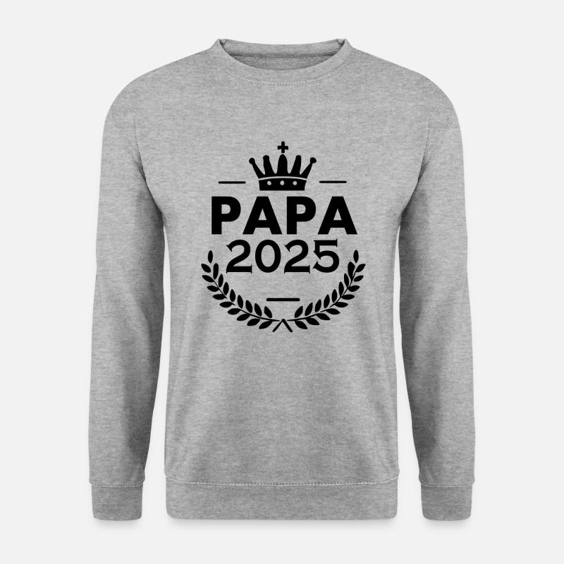 Papa 2025 - Unisex Pullover - Weißgrau meliert